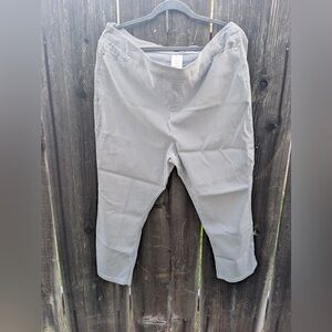 Blue Pinstripe Cropped Pants